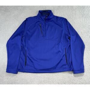 Zero Restriction Tour Series Men's Large Blue 1/4 Zip Pullover Golf Jacket
